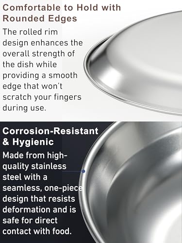 CAMPINGMOON Camping Tableware Set Stainless Steel Camping Plates Bowl Stackable Outdoor Dinnerware Canvas Carry Case Camping Hiking Picnic - color: Silver