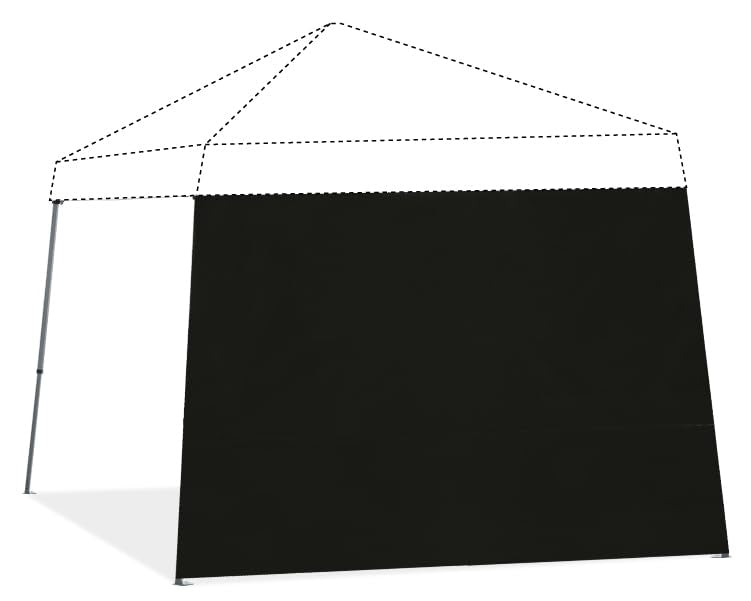 ABCCANOPY Canopy Side Wall for 10'x 10' Slant Leg Canopy Tent, 1 Pack Sidewall Only, Black - color: black