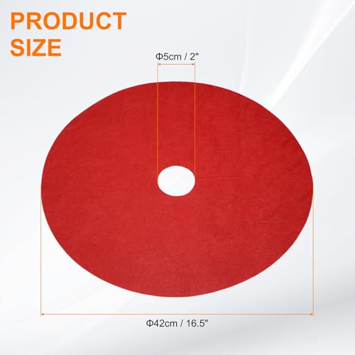 HARFINGTON 4pcs Tree Mulch Ring 16.5 Inch Non-Woven Round Tree Protector Weed Barrier Mat Plant Cover Rings for Weed Grass Control Root Protection, Red - color: Red, size: 16.5