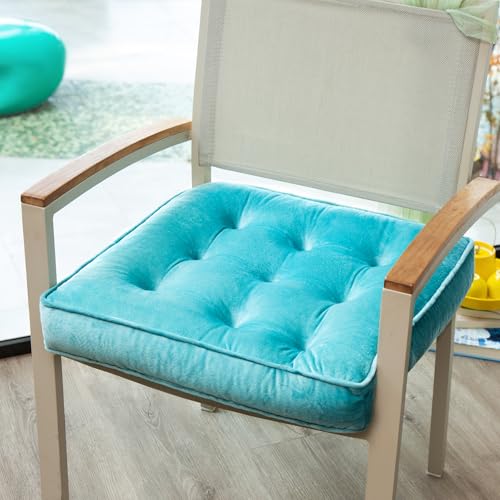 1 MIDDLE ONE Floor Pillow Set of 2, Memory Foam Meditation Cushion, Floor Cushions for Adults Sitting, Large Square Seat Cushions for Yoga, Couch, Sofa, Kids, Living Room, 22x22 Inch (Blue) - color: Blue, size: 22x22 Inch(Pack of 2)