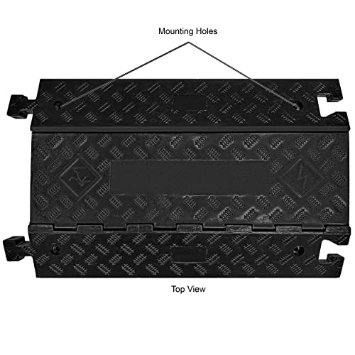 Electriduct Extreme Rubber 5 Channel Cable Protector 36" Wire Cover with 1-3/8" Channels Black - color: Black Base / Black Lid, size: 5 Channel Cable Protector