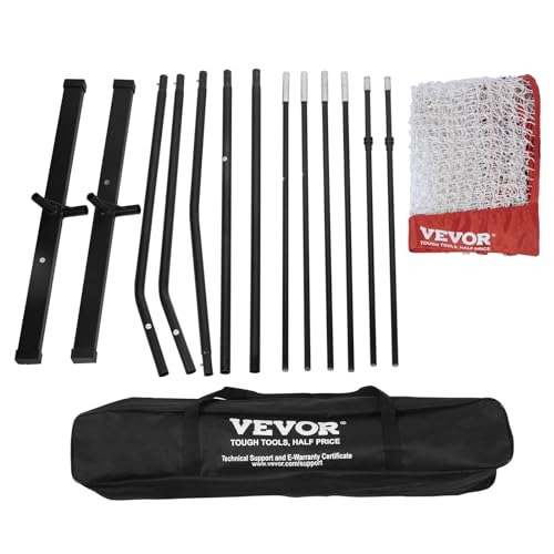 VEVOR Volleyball Training Net System,8 * 11/12 * 11ft/Pitching Practice/Spiking Practice/14 Net,Portable Net Station, Easy Setup Indoor Outdoor Target Net for Serving Spiking Setting - style: 14" Net