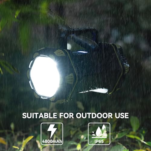 AlpsWolf 2 Pack Camping Lantern Rechargeable, LED Camping Flashlight, 4800 Capacity, 8 Modes Portable Camping Light for Emergency, Hurricane,Hiking, Power Outages, Camping Essentials - style: Green-2pack