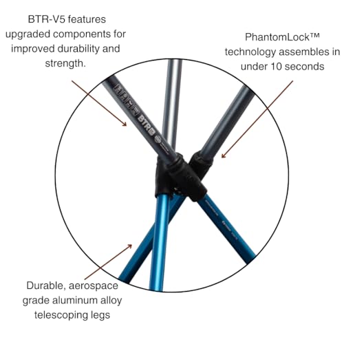 Hillsound BTR Stool for Ultralight Backpacking & Hiking, Lightweight Camping Chairs, Compact Portable Outdoor Seat, Hunting Adventures, Durable Tripod Design, Made in Korea - color: Glacier, size: 14"