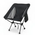 Ultralight Camping Chair, Folding Backpack Chair with Aluminum Frame, Side Pocket & Anti-Sinking Feet, Supports 330 lbs, Camp Chair for Outside, Hiking, Beach, and Travel (Black)