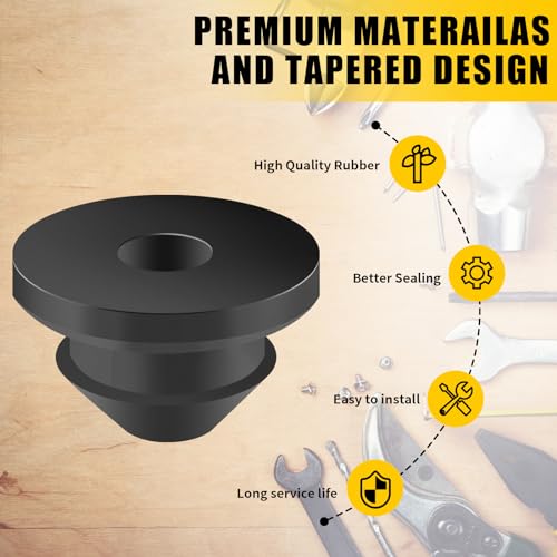 200Pack Rubber Cable Railing Grommets for 1/8" 5/32" 3/16" Cables for Wood/Metal Cable Railing Posts, 1/8" Level line Cable Railing Grommet,Cable Railing kit for Metal Posts…… - size: Horizontal