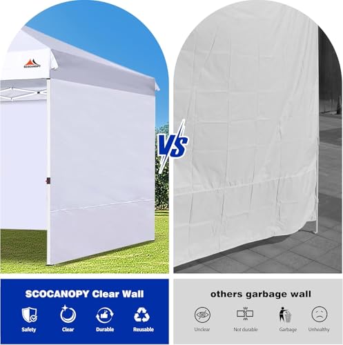 SCOCANOPY SideWall for 8'x8' Pop Up Canopy Frame, 3 Pack SunWall Only,(Purple) - color: Purple
