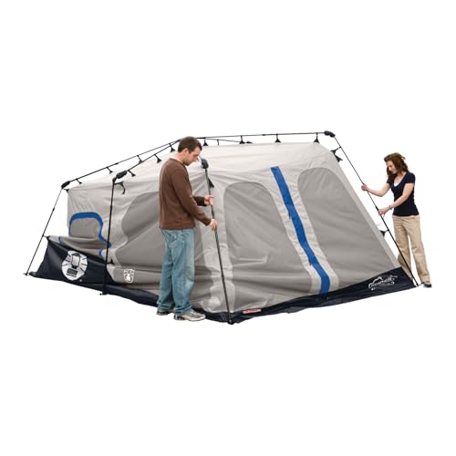 Coleman 4/6/8/10 Person Instant Camping Tent with 1-Minute Setup, Large Family Tent with Pre-Attached Poles, Air Vent, & Carry Bag, Sets Up in About 60 Seconds - size: Pfas-free, style: 8-person