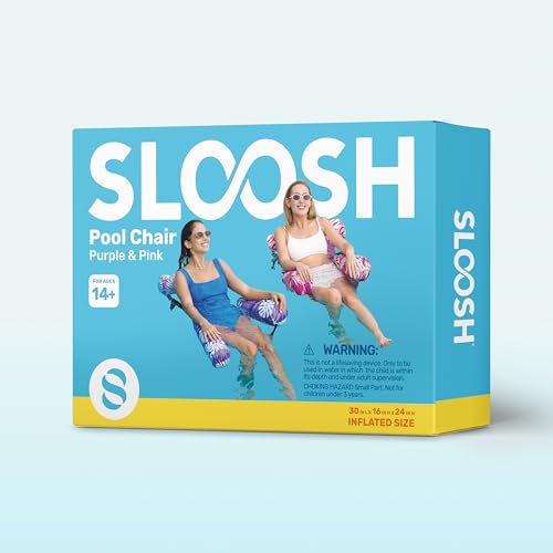 SLOOSH Inflatable Pool Floats Adult,2 Packs Floating Lounge Chairs,Blow up Pool Noodles for Adult Heavy Duty,Floating Chair for Party Summer Water Beach Lake Fun - style: Tropical Leaves-Purple,Pink