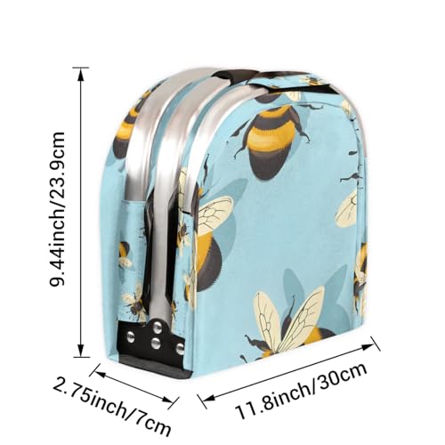 Picnic Basket, MARYHFENVA Shopping Basket with Handle 40L Collapsible Grocery Basket Portable Folding Laudry Basket for Travel Camping Reusable Market Bag - color: Bee(style 4)