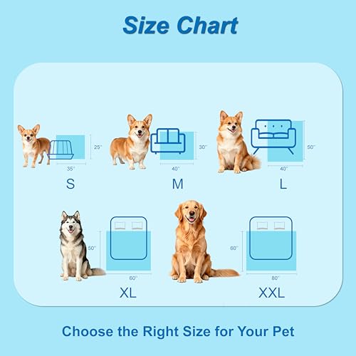 Pet Cooling Mat for Dogs Cats Summer Self Cooling Pad,Extra Large Dog Cooling Mat, Q-Max>0.4,Cooling Fabric Washable Breathable Blanket for Crate Kennel（M, Gray） - color: Gray, size: Medium
