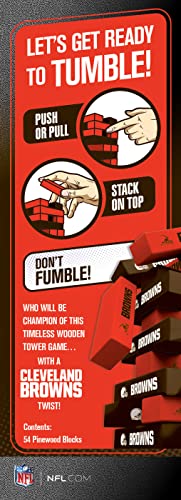 MasterPieces Game Day - NFL Cleveland Browns - Officially Licensed Tumble Tower, Real Wood Blocks - style: Cleveland Browns