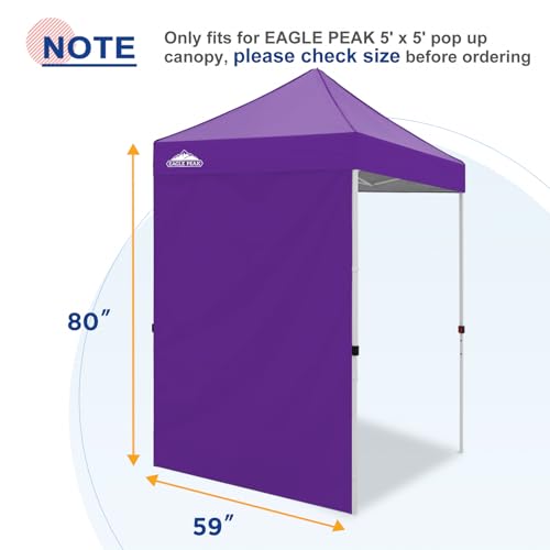 EAGLE PEAK Canopy Sidewall for 5x5 Pop Up Canopy Frame, Single Side Wall Panel Only (Fits 5x5 Straight Leg Frame, Canopy Top or Frame NOT Included), Purple - color: Purple