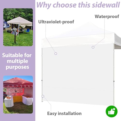 Tradesparker 10x10 Pop Up Canopy Wall with Zipper, 86 inch Height Instant Canopy SunWall Tent Sidewalls for 10x10 Pop Up Tent,1 Pack Sidewall Only,Red - color: Red, size: 10FT*1