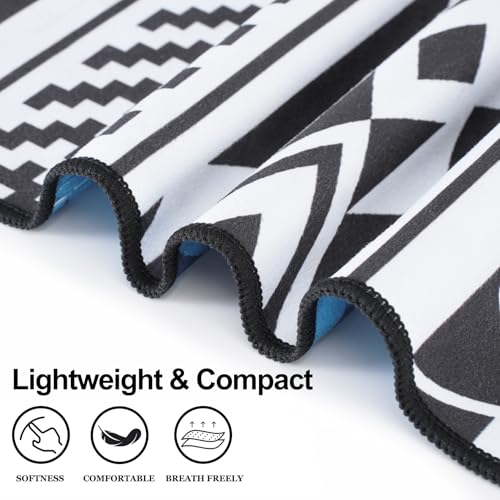Mandala Oversized Microfiber Pool Sandproof Beach Towel - 72"x36"Quick Fast Dry Sand Free Proof Extra Large Big Outdoor Travel Swim Micro Fiber Blanket Yoga Mat Personalized Women Men Boho Bohemian