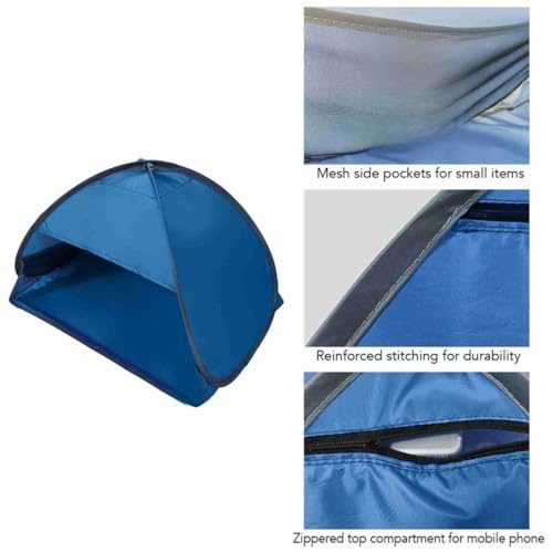 Sun Shelter with Carry Bag – Polyester Sun Protection Canopy for Beach, Picnic & Outdoor Travel, Compact Shade Tent for Pets, Lounging & Phone Use(M) - size: M