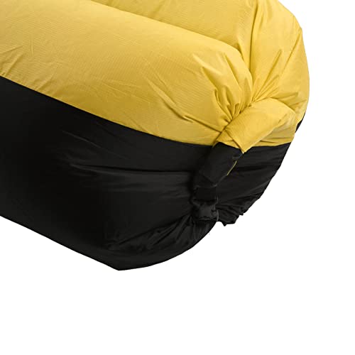 Inflatable Lounger Air Sofa Chair with Sunshade,Outdoor Inflatable Sofa,Portable Water Proof Couch, for Outdoor, Beach, Hiking, Picnics, (Black Plus Yellow)