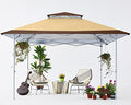 COOSHADE 13x13Ft Pop Up Canopy Tent Instant Folding Shelter 169 Square Feet Large Outdoor Sun Protection Shade(Beige) - color: Beige1
