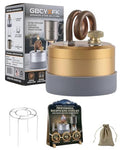 Mini Alcohol Burner Gas Stove Camping Cooking High Power Portable Mini Outdoor Spirit Burner Alcohol Stove Kit with Stable Stand Upgrade Lightweight Strong Compact Backpacking Travel Hiking - color: Gold a
