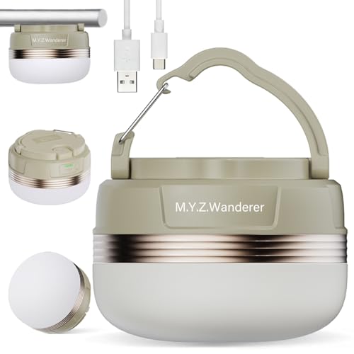 LED Camping Light Rechargeable, 1200LM High Brightness Tent Light with Magnet & 4 Modes Camping Lantern, Portable Hanging Lantern for Power Outages, Hurricanes, Home Emergency, Outdoor - color: 1 Pack