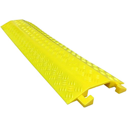 EZ Runner PVC Drop Over Cable Ramp Cable Protector - Single Channel - Yellow - color: Yellow, size: 1-Channel (1 Piece)