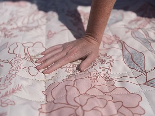 Shwally The Picnic Mat - Indoor/Outdoor Rug with Hand-Drawn Designs - Machine Washable, Water Resistant, Durable & Wipeable Material - Foldable & Easy to Carry - Large (Sunset Rose) - style: Sunset Rose