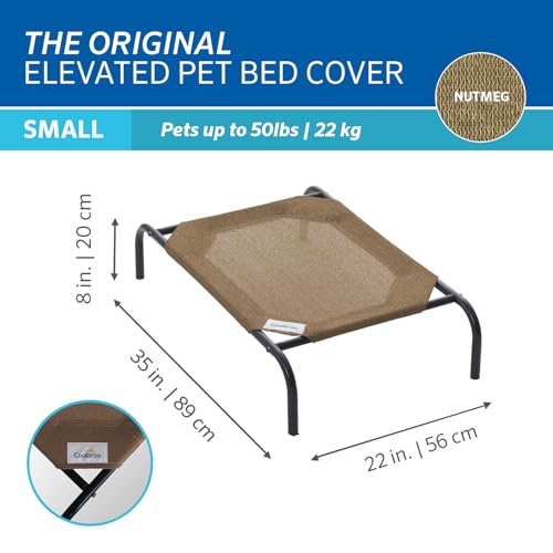 Coolaroo The Original Cooling Elevated Pet Bed, Small, Nutmeg - color: Nutmeg, style: Small Dog Bed