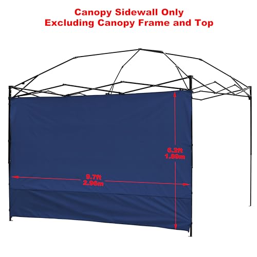 Canopy Sunwall Sidewall Gazebos Tent Waterproof for 10x10ft Pop up Canopy Straight Leg Gazebos Outdoor Instant Canopies 1 Pcs Navy Blue Canopy Sidewall Only - color: Navy Blue, size: 10x10(1pcs)
