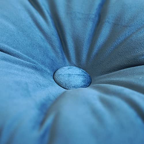 ARTMAGIC Flower Shaped Velvet Decorative Throw Pillow Cushion Ultra Soft Cute Floor Pillow for Couch Bed Sofa (Peacock Blue) - color: Peacock Blue