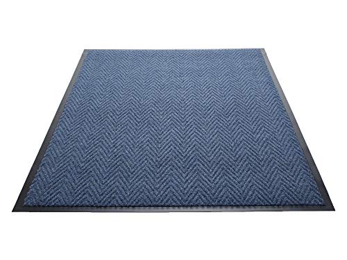 Guardian - 20523 Golden Series Chevron Indoor Wiper Floor Mat, Vinyl/Polypropylene, 3'x10', Blue - color: Blue, size: 3' x 10' (Rectangular)