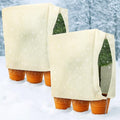 2 Pcs 47" x 70.8" Raised Garden Bed Cover for Winter Large Plant Covers Freeze Protection with Zipper Drawstring Frost Cloth Blanket Protection Box Bags for Garden Outdoor Plants Bush - size: 47 × 24 x 70.9 in