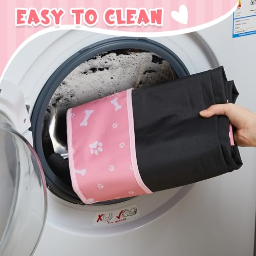 Marsui Dog Playpen Bottom Pad Fits for 36inch W and 24inch H 6 Panels Exercise Pet Dog Mat Puppy Crate Pad Reusable Washable Pet Training Pee Mat Hoop and Loop Design, Playpen Not Included(Pink) - color: Pink