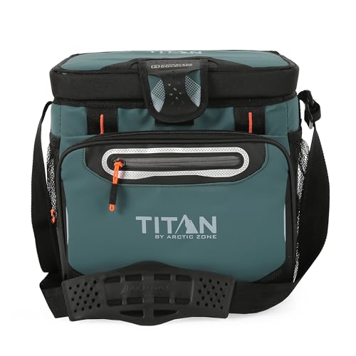 Titan by Arctic Zone Deep Freeze Cooler - Zipperless Hardbody Cooler - Deep Freeze Insulation, HardBody Liner, and SmartShelf - color: Jungle Hunt, size: 16 Can