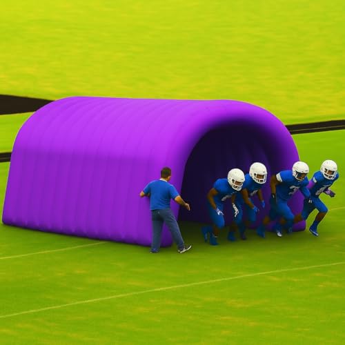 23x10x10FT Quick Setup Inflatable Tunnel Arch - for Sports Games, Trade Shows & Promotions (Blower Included) - color: Purple, size: 24FT