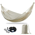 CHULIM Brazilian Double Hammock with Tree Straps,Extra Large 240x160cm,2 Persons Hammock for Backyard Patio Outdoor and Indoor,450lbs Weight Capacity,Soft Woven Cotton Fabric Natrual White - color: Natrual White