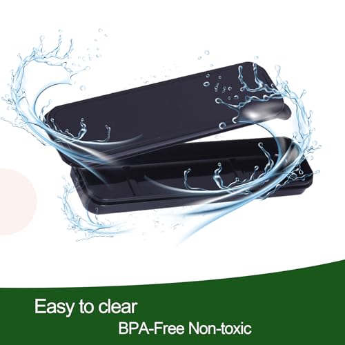 Silverware Organizer with Lid, 2 Pack Travel Silverware Case Large Flatware Storage Box Travel Utensils Case for Fork Spoon Chopsticks, 9.6 x 2.1 inches (Black) - color: Black, size: Large