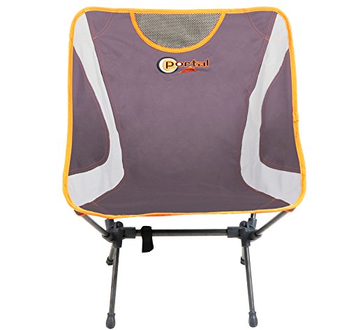 Portal Lightweight Portable Backpacking Chair, Small Folding Compact Camping Chairs for Adults, Outdoor Lounge Chairs with Carry Bag for Travel Hiking Beach Picnic Lawn, Supports 225lbs