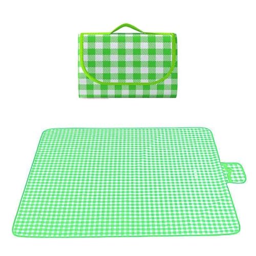 Super large Portable Thin Waterproof Beach Blanket, Suitable for Outdoor Camping use, 78x78 inch Foldable Outdoor mat, Suitable for Camping, Parks, Families, Adults, Children, and Pets (Green XXL ) - color: Green