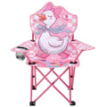 KABOER Kids Outdoor Folding Lawn and Camping Chair with Cup Holder and Carrying Bag, Children's Camping Chairs - color: Pink Goose