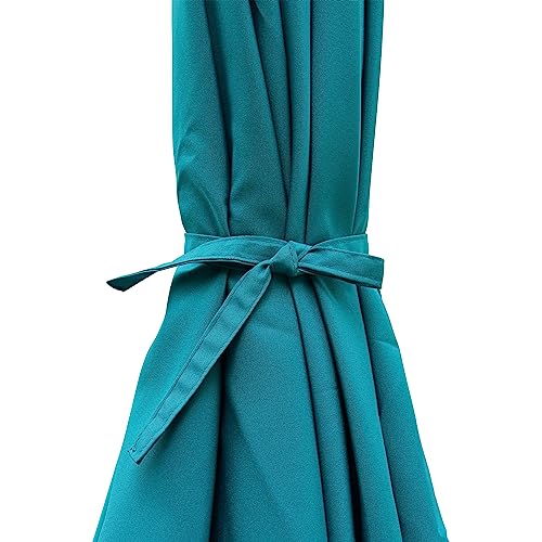 Blissun 7.5 ft Patio Umbrella, Yard Umbrella, Outdoor Market Umbrella with Push Button Tilt Crank (Cerulean) - color: Cerulean