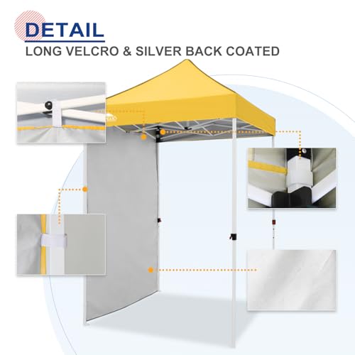EAGLE PEAK Canopy Sidewall for 5x5 Pop Up Canopy Frame, Single Side Wall Panel Only (Fits 5x5 Straight Leg Frame, Canopy Top or Frame NOT Included), Yellow - color: Yellow