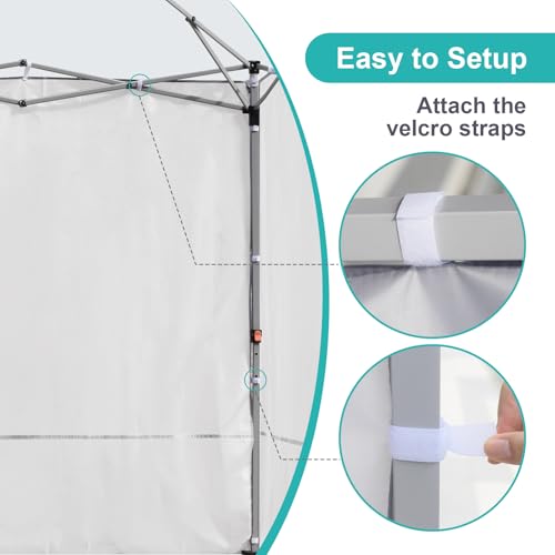 Canopy Sidewalls for 10x10,10x20 Pop up Canopy Party Tent, UV Protection and Waterproof for Outdoor Event Tents, Vendor Booths, for Backyard, Patio, Camping (3 Sidewalls, Frame Not Included, White) - color: White, size: 10'x10', 3 Sidewalls