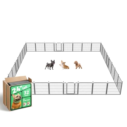 FXW Aster Dog Playpen Designed for Yard, 24inch 32 Panels - size: 24"H & 32 Panels