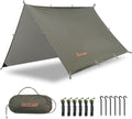 GOLDCAMP Waterproof Camping Tarp，70D Nylon 10X10FT Hammock Rain Fly ，UV 50+ and PU15000mm Tent Tarp Shelter Canopy，Heavy Duty Multifunctional Sun Shade or Rain Fly Essentials for Hiking Backpacking - size: 10X10FT