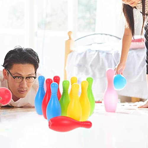 Totority Kids Bowling Set, with 10 Bowling & 2 Balls, Educational Early Development Indoor & Outdoor Games Set - for Toddlers & Boys & Girls Ages 3,4,5-12 Years Old