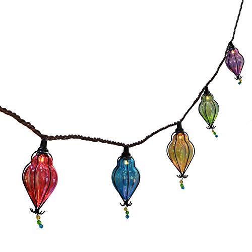 Vigdur Multicolor - Decorative String Lights Plug in with 10 Bulbs Connectable, Indoor Outdoor Patio Lights for Party Wedding Bedroom Bistro Cottagecore Decor - color: Multicolor