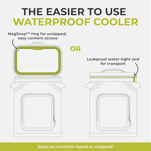 CORE Magnetic Leak Proof Soft Cooler with Waterproof Zipper | Insulated Bag Portable Ice Chest Box | Best Soft Cooler for Food & Beverages for Tailgating, Car Camping, Travel, and Family Beach Picnics - color: Charcoal, size: 24 Can