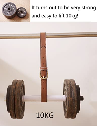 PU Leather Handle Outdoor Picnic Blanket Carry Strap Camping Travel Rug Carrier Blanket Motorcycle Bedroll Straps (Dark Brown) - color: Dark Brown