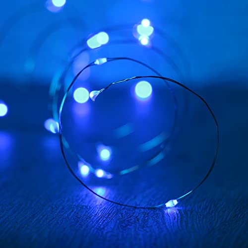 XINKAITE Waterproof LED Fairy String Lights - Starry DIY Decoration for Indoor & Outdoor Parties, Christmas, Holidays (10FT/3Meters, Blue) - color: Blue, size: 10ft