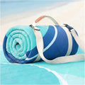 Waterproof Beach Blanket Picnic Outdoor Camping Mat Oversized Extra Large Foldable Sandproof Sand Free Resistant Big XL Giant Towel Hawaii Honeymoon Essentials Women Summer Must Have Vacation Gift - color: Abstract Aqua